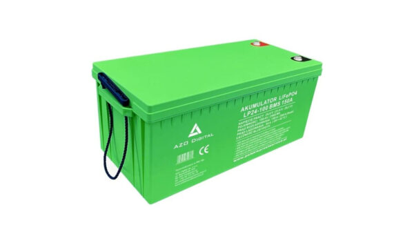 Akumulator LiFePO4 (litowo-żelazowo-fosforanowy) 24V 100Ah (150A) mata grzewcza + Bluetooth + BMS AZO