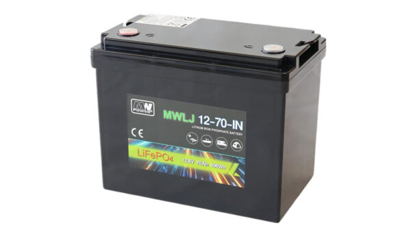 MWLJ 12-70-IN: akumulator LiFEPO4 12.8V/70Ah IN / LiFePO4 battery 12.8V/70Ah IN - (260x168x209mm)