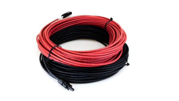 SET 6mm2 Kabel fotowoltaiczny Czerwony Czarny MC4 + WTYCZKA PV 15M