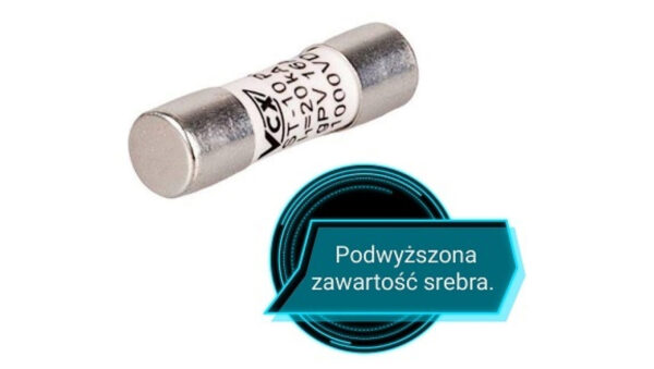 Wkładka bezpiecznikowa cylindryczna topikowa gPV 10x38 16A DC SILVER - VCX