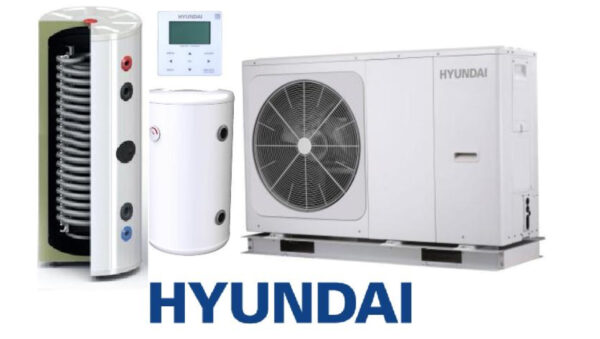 Zestaw Pompa Ciepła HYUNDAI Monoblok 14kW + Zbiornik buforowy SL 245L + SOLITANK Zasobnik stojący CWU 245L z wężownicą 3.83m2