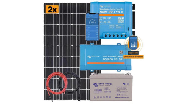 Zestaw na łódź motorową: panele słoneczne 2x175W